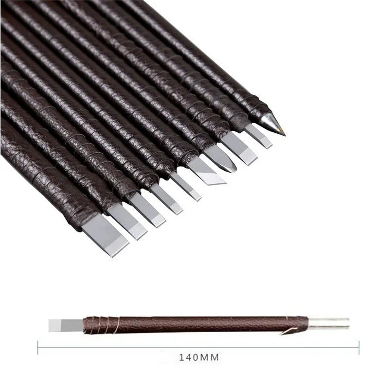 Professional 8/10/12Pcs Tungsten Steel Hand Carving Tools