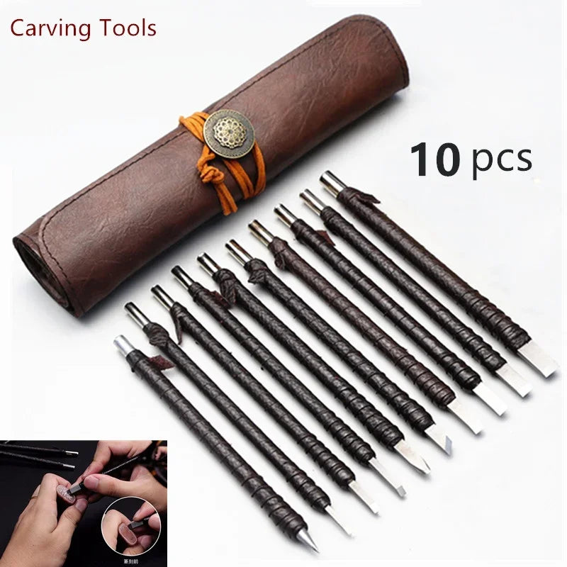 Professional 8/10/12Pcs Tungsten Steel Hand Carving Tools