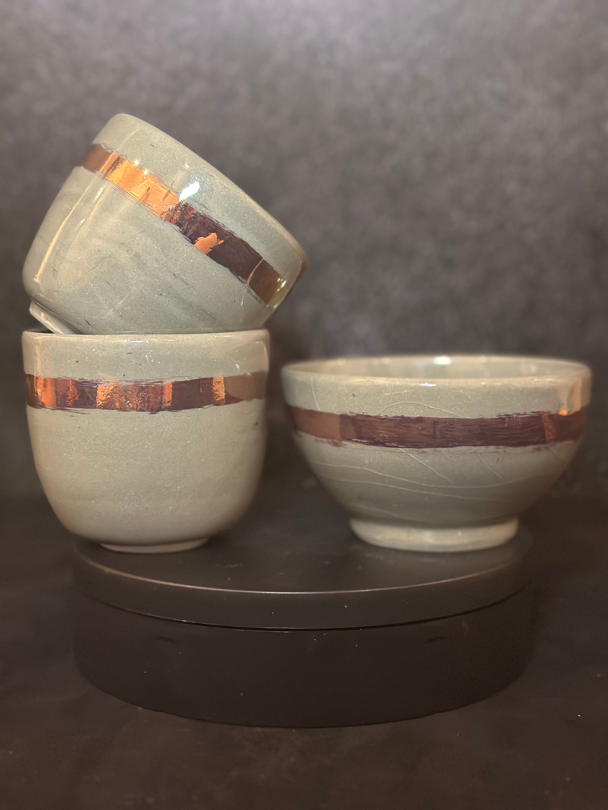 Sage & Gold Ceramic Set