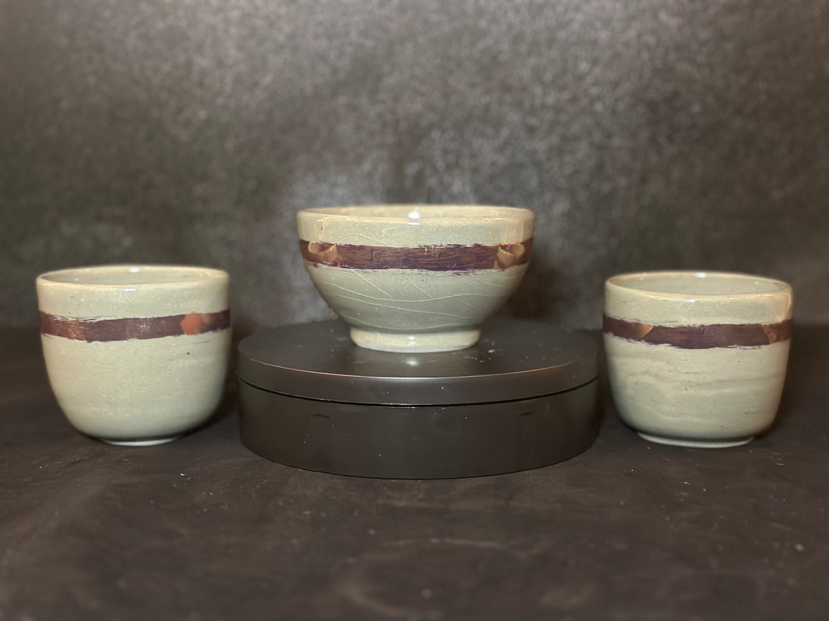 Sage & Gold Ceramic Set