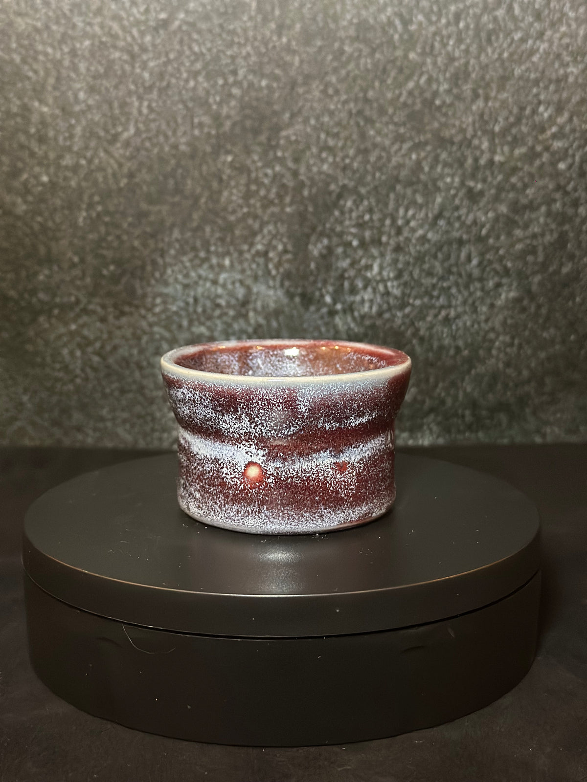 Crimson Frost Ceramic Sake Cup