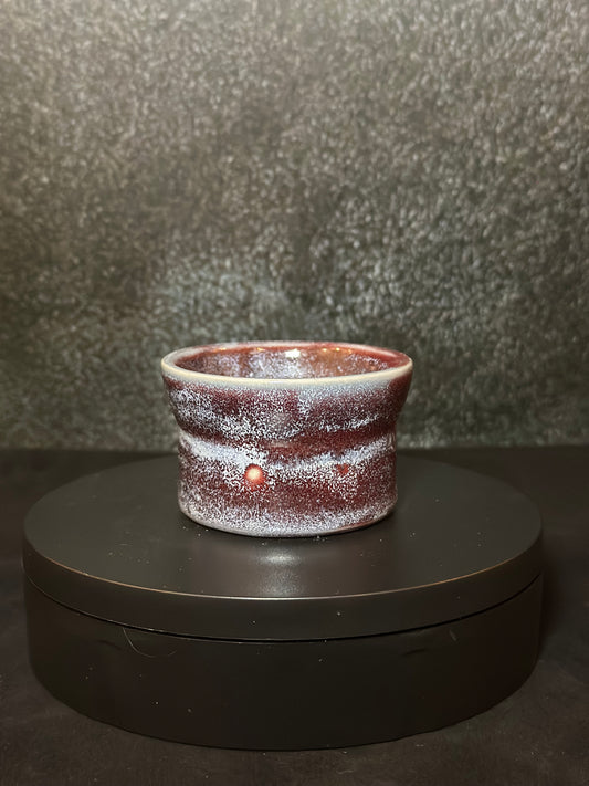 Crimson Frost Ceramic Sake Cup