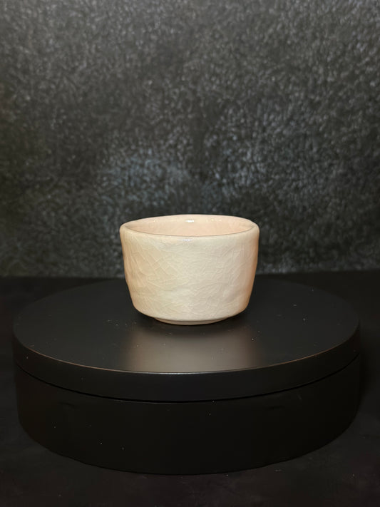 Blush Pink Crackle Sake Cup