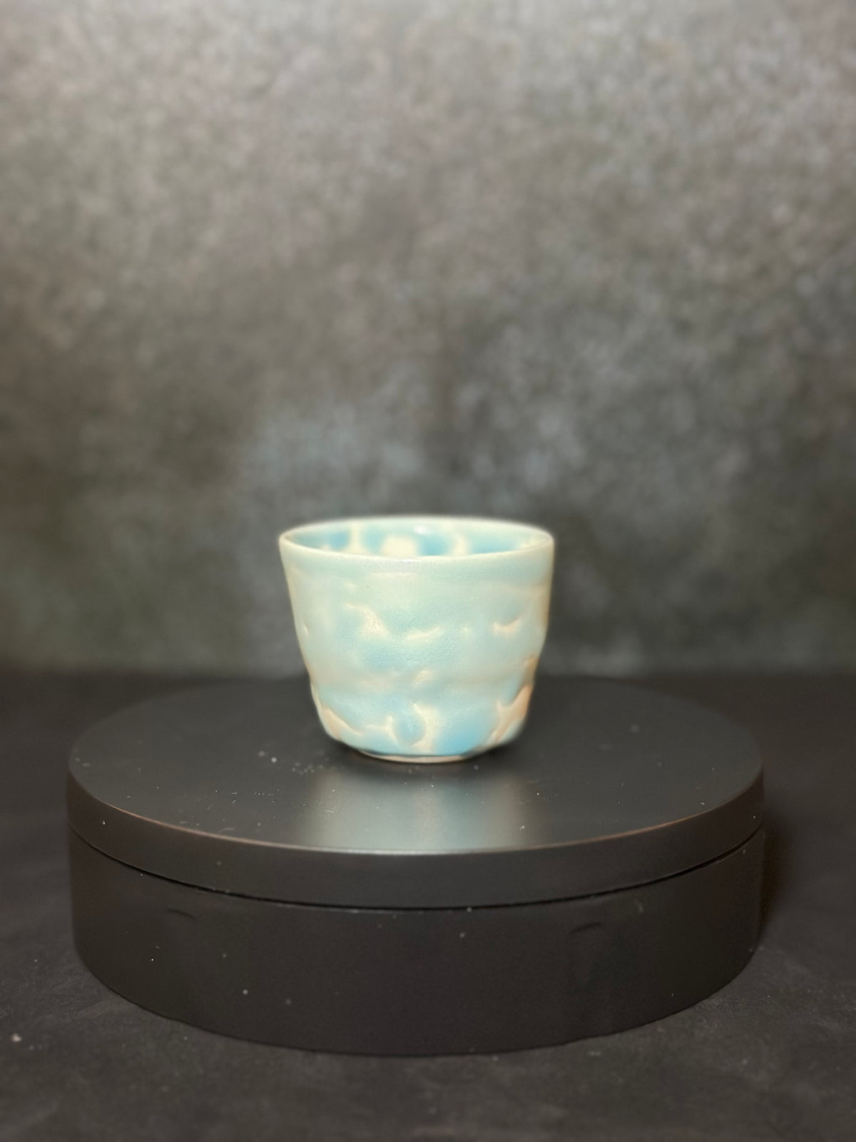 Celadon Glaze Drips Sake Cup