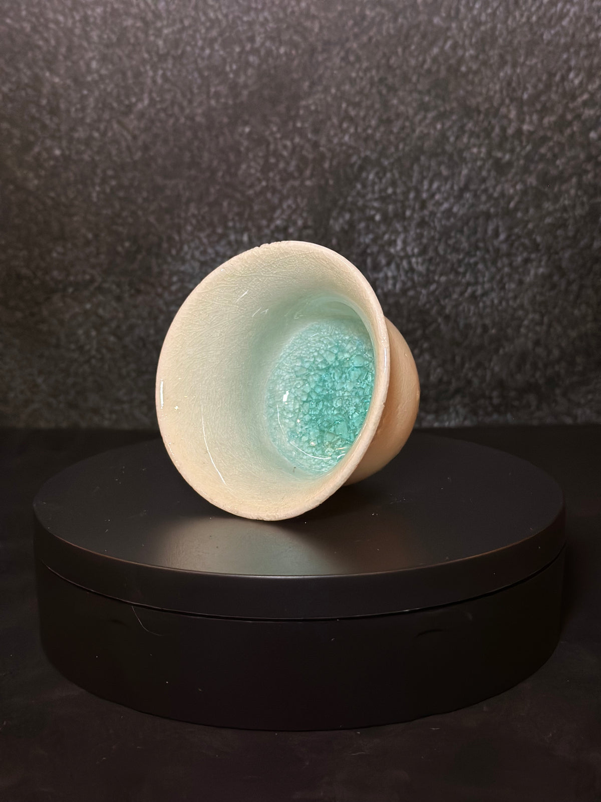 Seafoam Crackle-Glaze Sake Cup