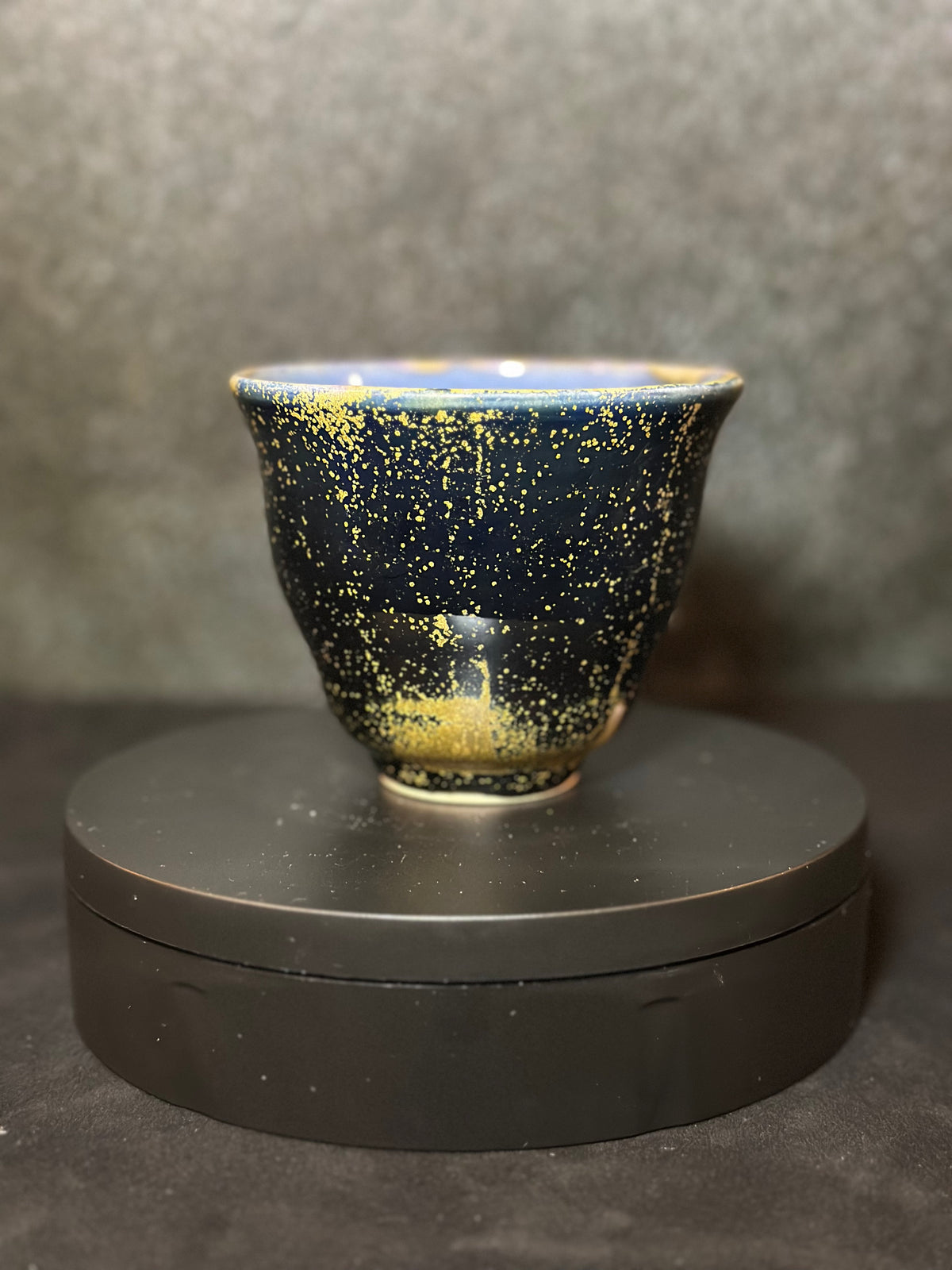 Midnight Gold Ceramic Tea Cup